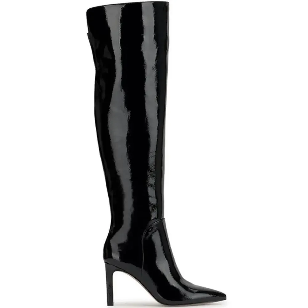 Jessica Simpson Women's Earon Black Patent Tall Boots Size 8 Black MSRP $169
